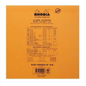 Onderlegger Le Carré vierkant Rhodia, 5,2x7,5 cm 80 vel, geruit