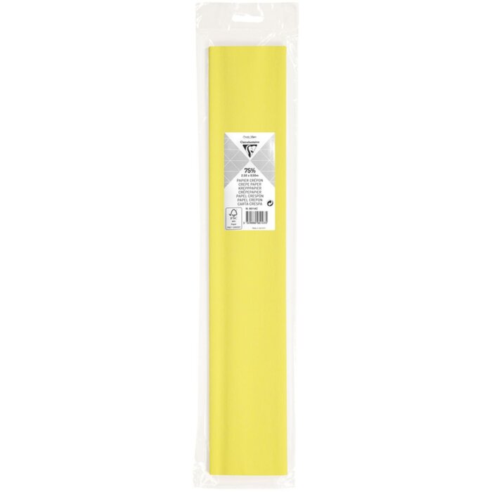 Rol crêpepapier in strogeel - 95114c Clairefontaine