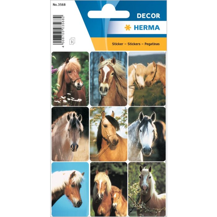 mooie stickers met paardengezichten van decor