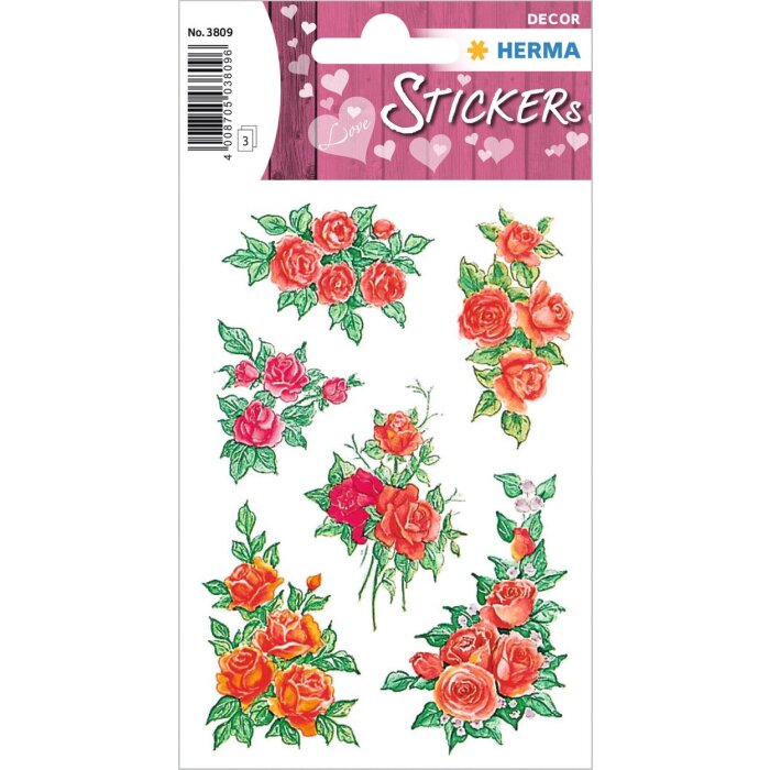herma stickers romantische rozenboeketten uit de decorreeks