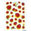 Schattige lieveheersbeestjes met bloemen bij decor