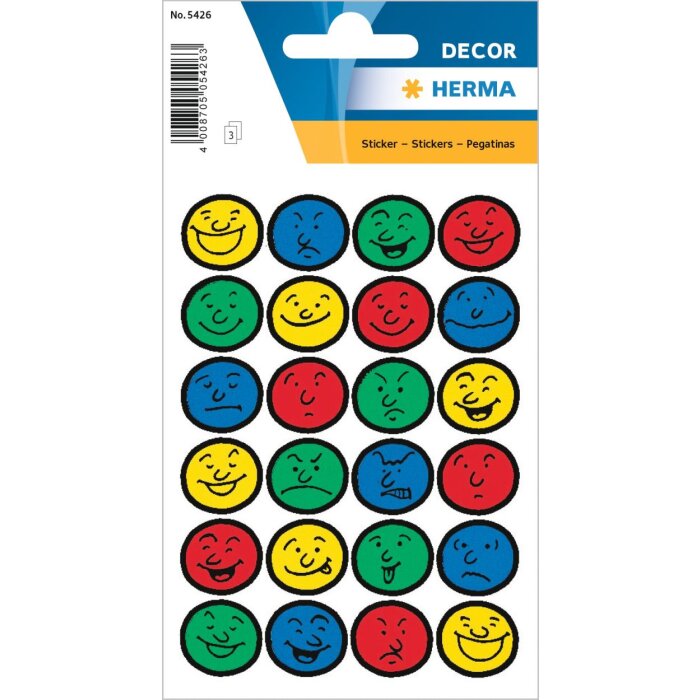 herma kleurrijke gezicht stickers uit de DECOR serie