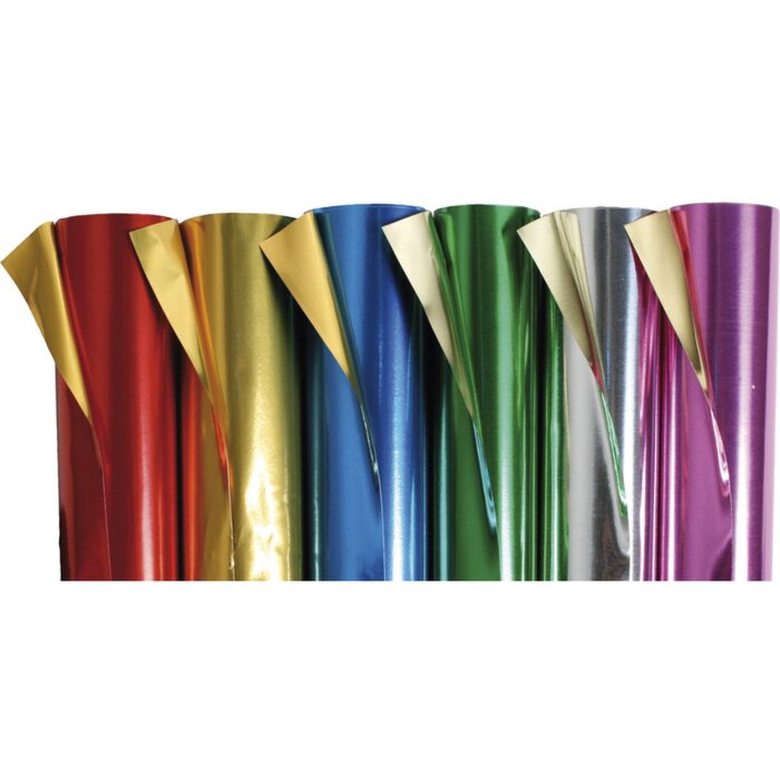 Clairefontaine 95599C Aluminium papier tweezijdig assorti rol 0,8x0,5m 90g/m²