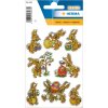 Decoratieve etiketten magische hazen 1 vel