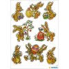 Decoratieve etiketten magische hazen 1 vel