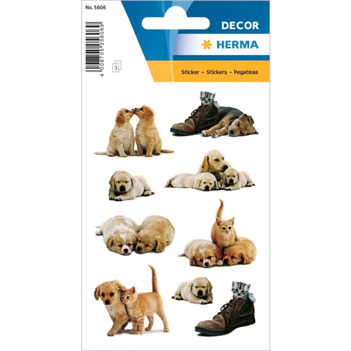schattig decor hond puppies 3 blad