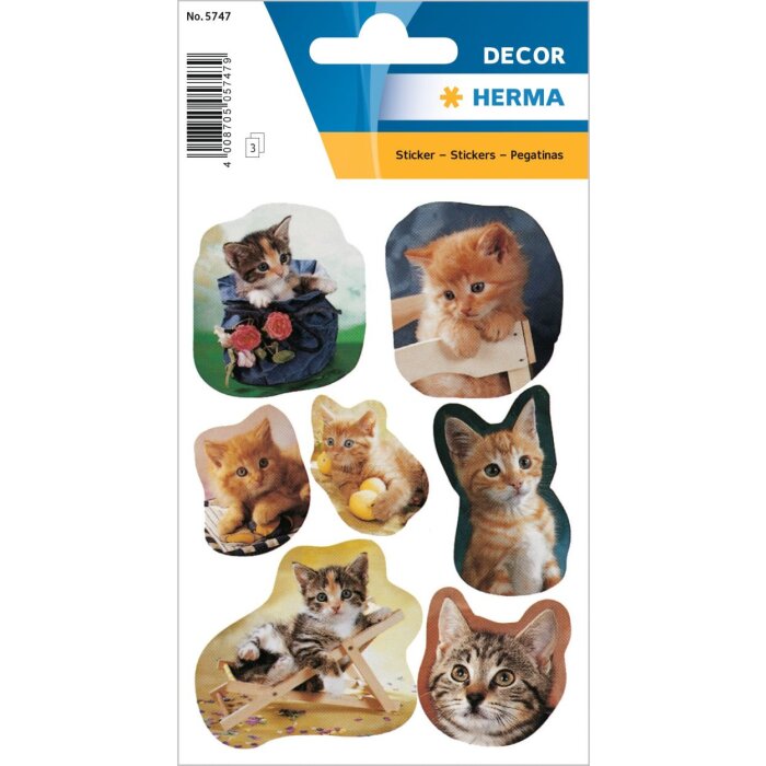 speelse kitten stickers van decor