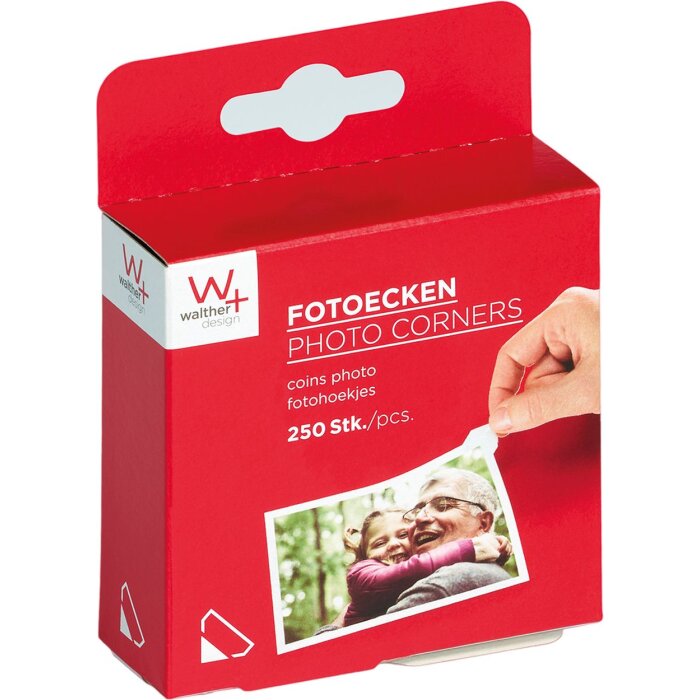 Walther Fotohoeken 250 stuks zelfklevend