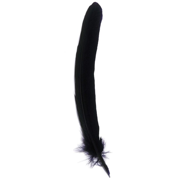 Ganzenveer, 28 cm lang - blauw