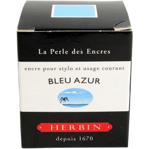 Inkt voor vulpen 30 ml azuurblauw