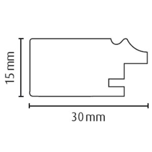 Fotolijst geel hout 24x30 cm Louisiane
