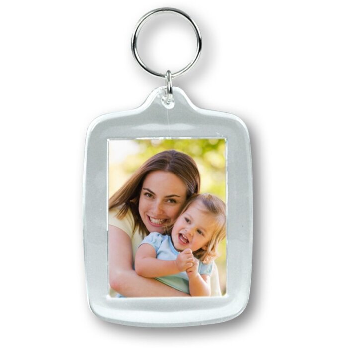 ZEP rechthoekige sleutelhanger van acryl 3,5x4,5 cm