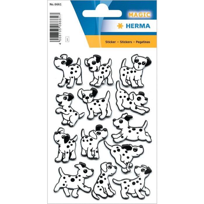 herma schattige dalmatiër schuim stickers