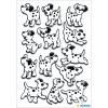 herma schattige dalmatiër schuim stickers