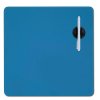 staal blauw magneet glasbord droog wisbaar 38x38 cm