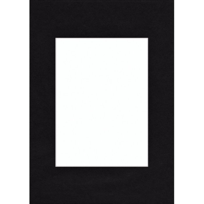 Passepartout 20x30 cm - 13x18 cm diep zwart