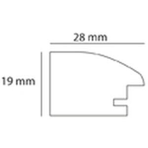 Zachte wolk houten lijst 15x20 cm Grijs