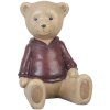 Decoratie figuur beer zittend rood 8x6x9 cm