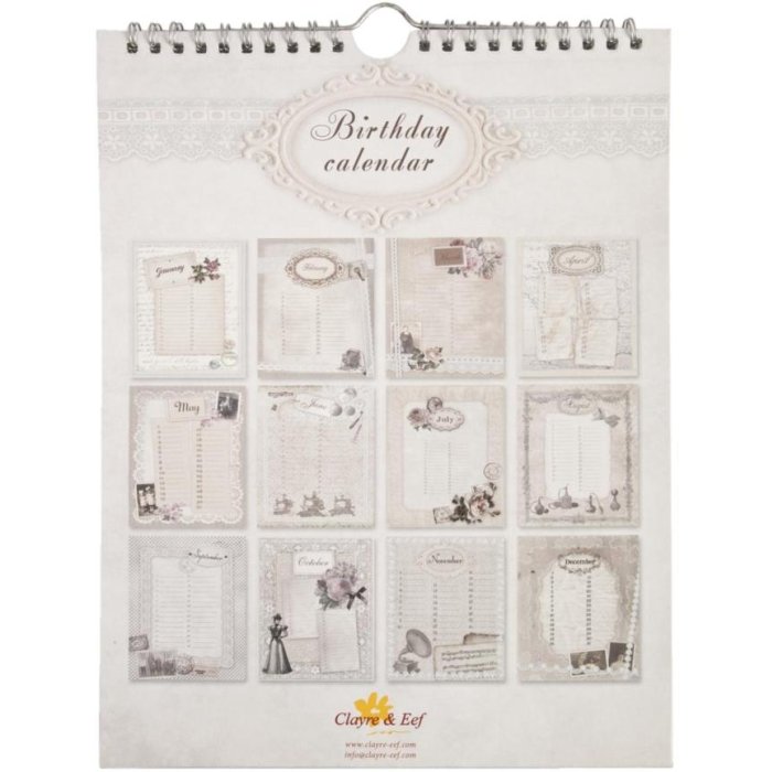 engelse Verjaardagskalender Vintage