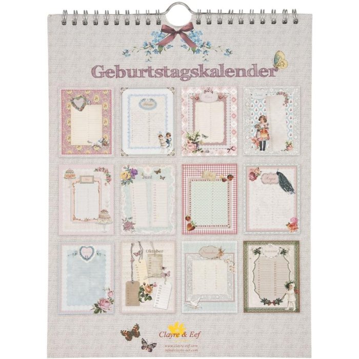 Vintage Verjaardagskalender Duits