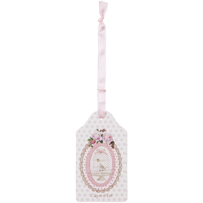 set van 12 papieren tags 8x4.5 cm