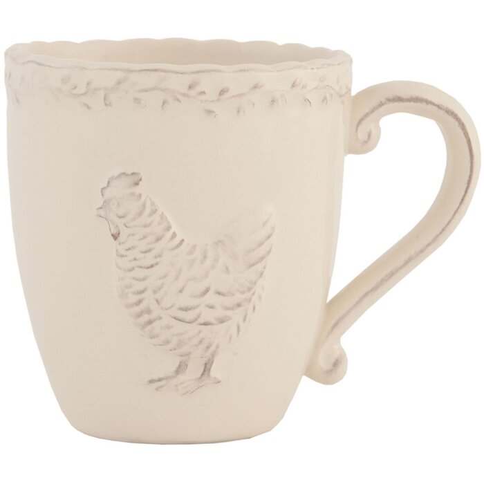 Clayre en Eef Koffiemok kip 13x9x10 cm - 225 ml