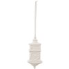 Keramische hangklok 4,5x10 cm wit