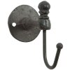 onopvallende metalen haak 5x10x8 cm bruin
