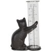 Regenmeter Cat 9x5x16 cm bruin