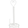 Clayre en Eef Keukenrolhouder met Hart detail ø 18x39 cm wit