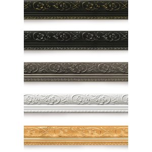Houten lijst 50x70 cm barok wit