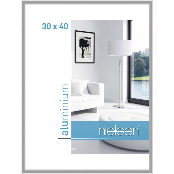 Aluminium lijst Classic 30x40 cm zilver