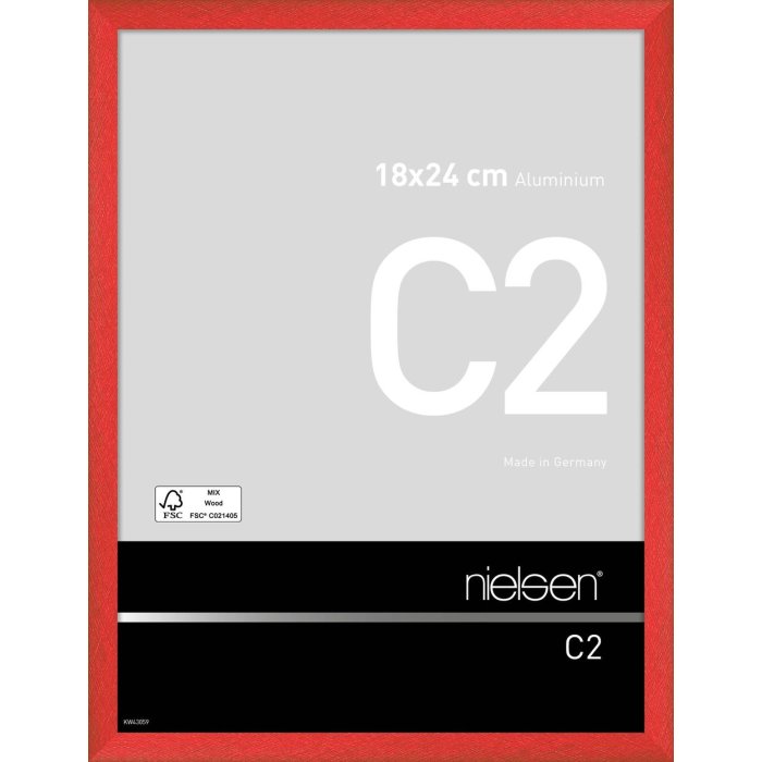 Nielsen Aluminium lijst c2 18x24 cm tornado rood