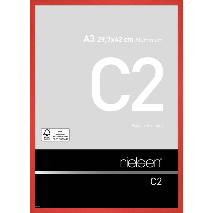 Nielsen Aluminium lijst c2 29,7x42 cm tornado rood