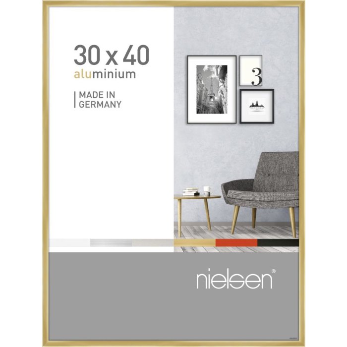 Aluminium lijst Pixel 30x40 cm goud glanzend