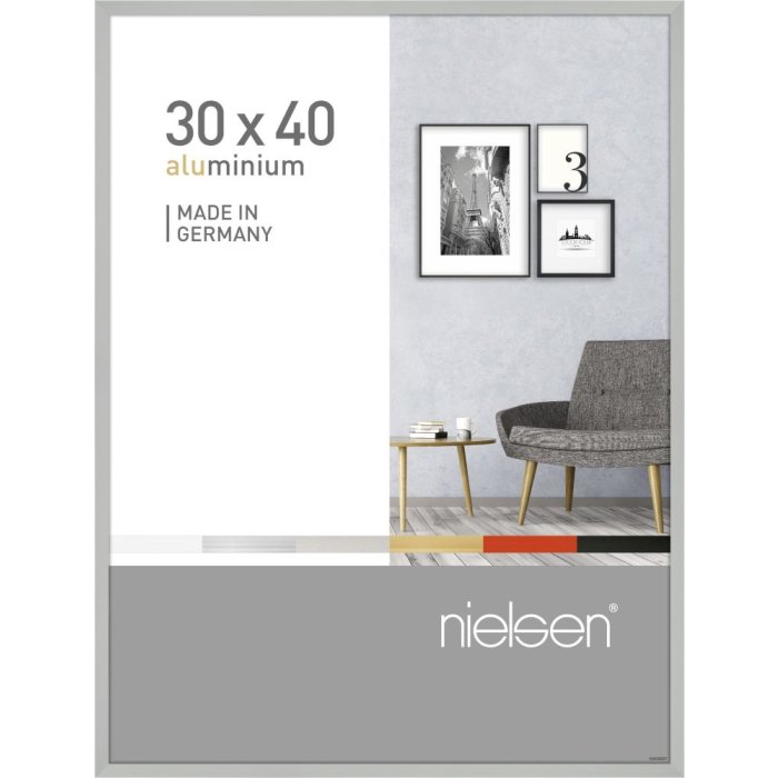 Aluminium lijst Pixel 30x40 cm zilver mat