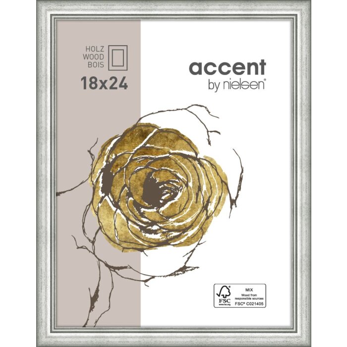 Ascot houten lijst 30x40 cm zilver