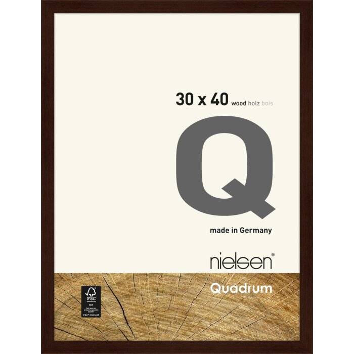 Houten clip-on lijst Quadrum 30x40 cm wengé