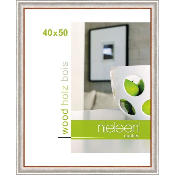 Houten lijst Derby 40x50 cm zilver