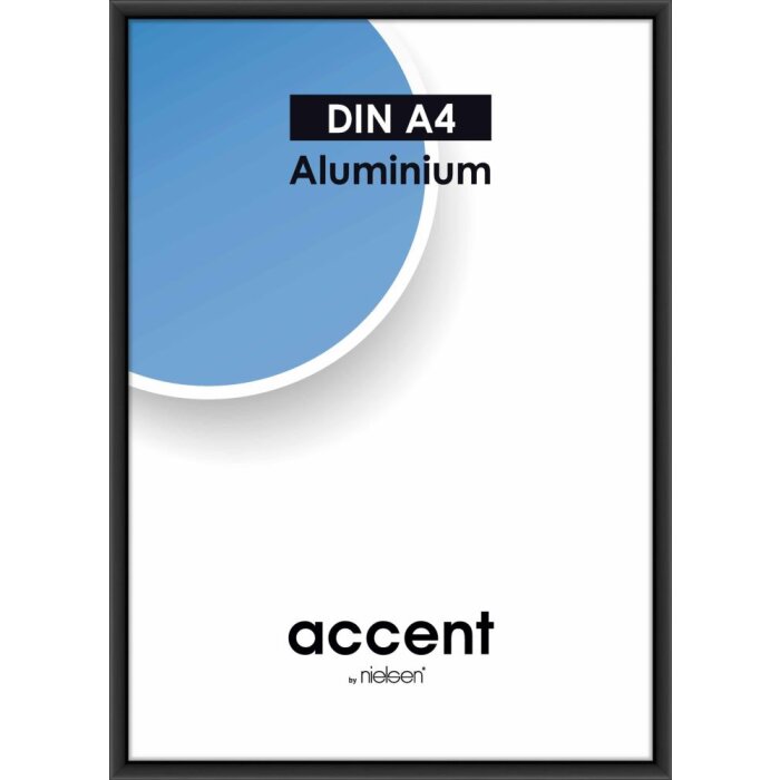 Accent aluminium lijst 21x29,7 cm zwart mat