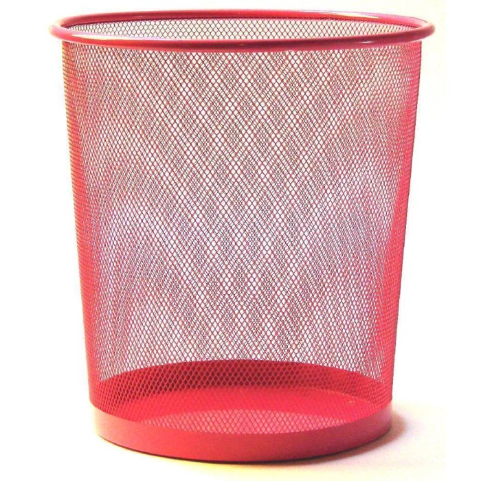 29 cm metalen papiermand van officional in roze