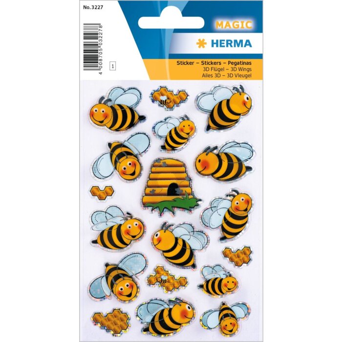 herma magische bijen, vleugelstickers
