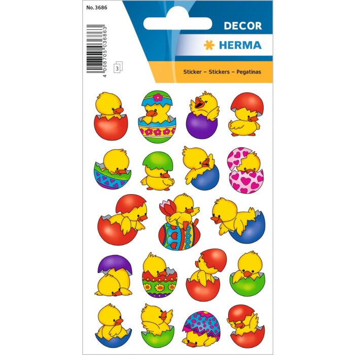herma decor sticker kuiken in ei