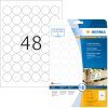herma etiketten a4 wit ø 30 mm rond extreem sterk klevend papier mat 1200 st.
