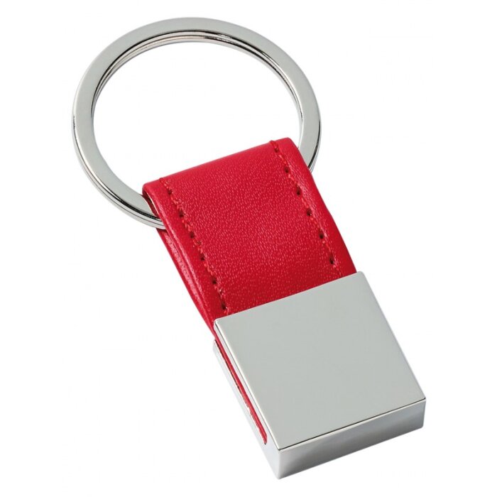 Metalen sleutelhanger punt ii rood