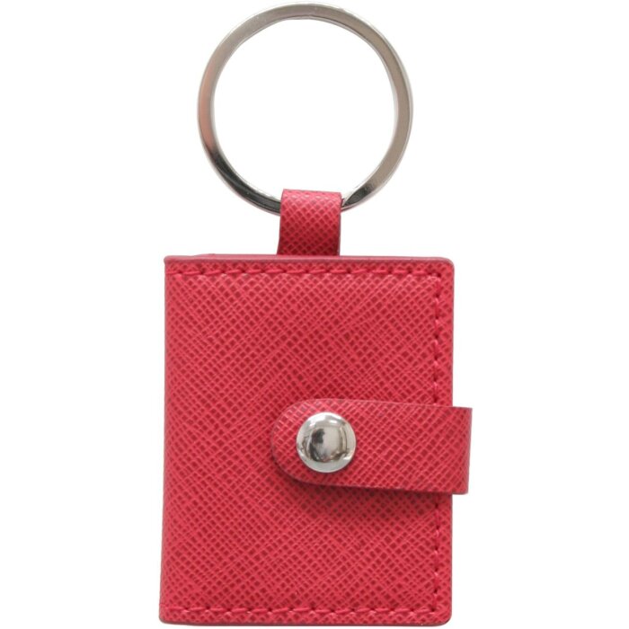 Foto sleutelhanger rood leer