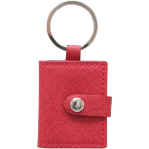 Foto sleutelhanger rood leer