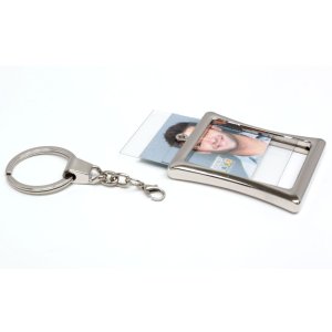 Sleutelhanger rechthoekig, gebogen rand