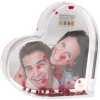 Foto hart in Acryl met rode hart glitters