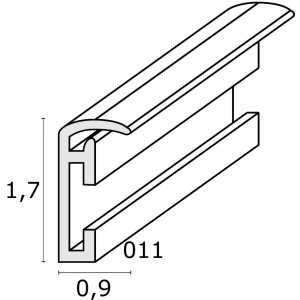 Kunststof lijst s011 21x29,7 cm wit